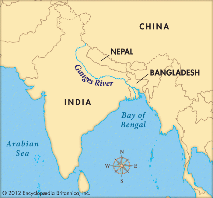 Mouths of the ganges map