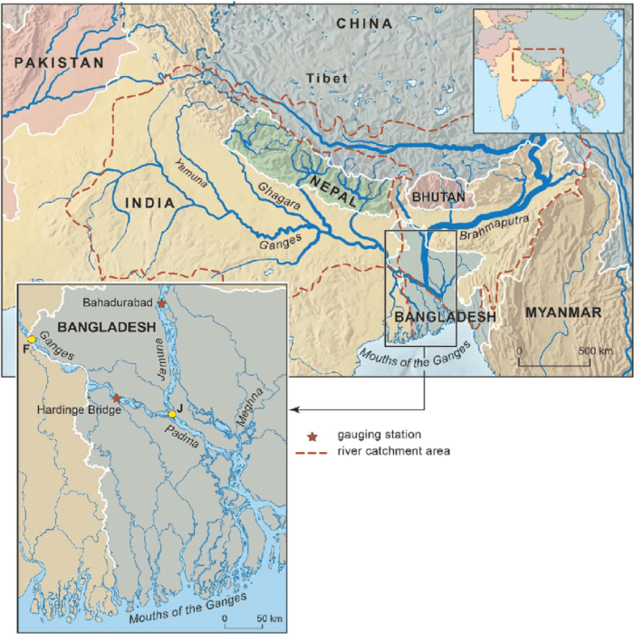 Mouths of the ganges map